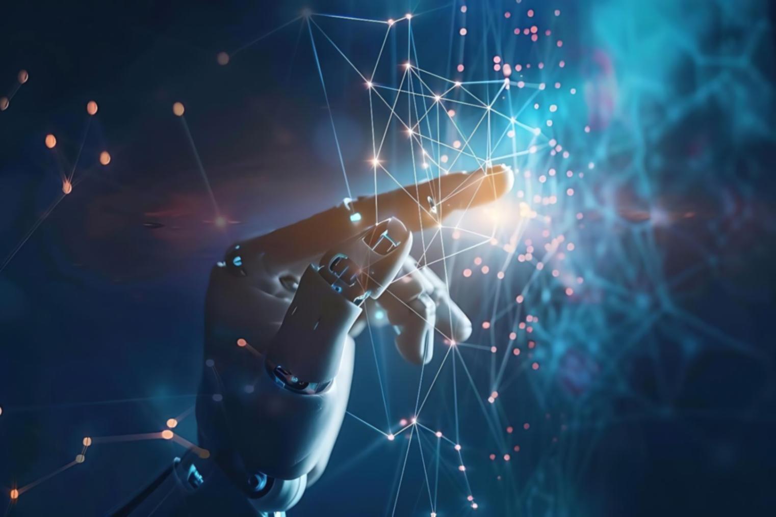 Professional reviewing AI governance framework documentation